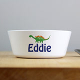 Personalised Dinosaur Plastic Bowl