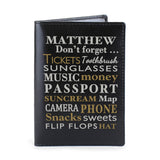 Personalised Don't Forget... Black Passport Holder