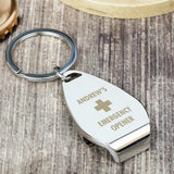 Personalised Emergency Bottle Opener Keyring