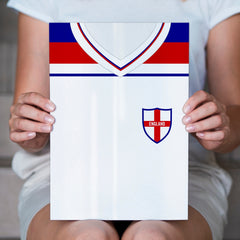 Personalised England - 1982 Home Shirt - A4 Metal Sign Plaque - Frame Options Available