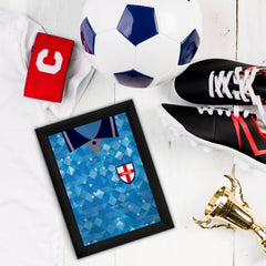 Personalised England - 1990 Third Shirt - A4 Metal Sign Plaque - Frame Options Available