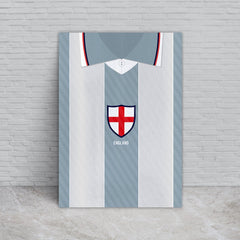 Personalised England - 1996 Away Shirt - A4 Metal Sign Plaque - Frame Options Available