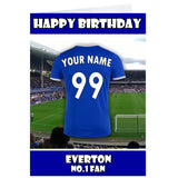 Personalised Everton Birthday Card