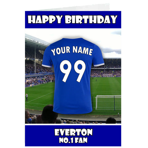 Personalised Everton Birthday Card