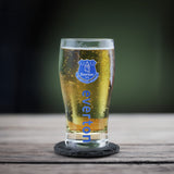 Personalised Everton FC Pint Glass. Gift Boxed