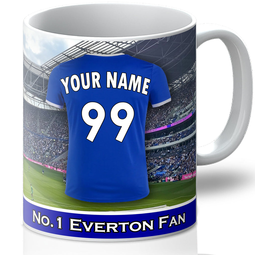 Personalised Everton Mug - Shirt And Message Cup