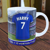 Personalised Everton Mug - Shirt And Message Cup