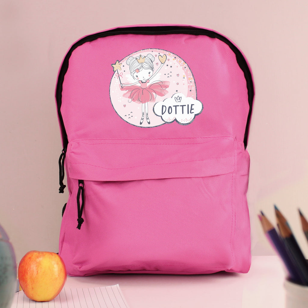 Personalised Fairy Pink Backpack