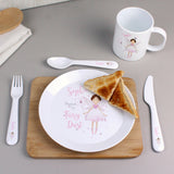 Personalised Fairy Princess 3 Piece Plastic Cutlery Set