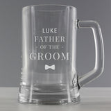 Personalised Father of the Groom Pint Stern Tankard