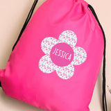 Personalised Flower Pink Kit Bag