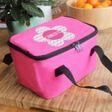 Personalised Flower Pink Lunch Bag