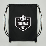 Personalised Football Black Kit Bag