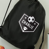 Personalised Football Black Kit Bag