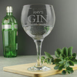 Personalised Gin Balloon Glass