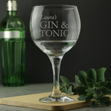 Personalised Gin & Tonic Balloon Glass