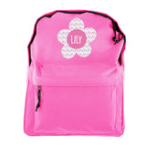 Personalised Girls Backpack - Flower Design