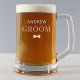 Personalised Groom Pint Stern Tankard