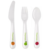 Personalised Healthy Eating Plastic Cutlery