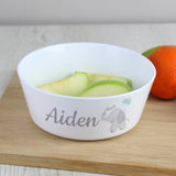 Personalised Hessian Elephant Plastic Bowl