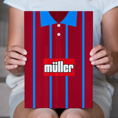 Personalised Holte Enders - 1993 Home Shirt - A4 Metal Sign Plaque - Frame Options Available