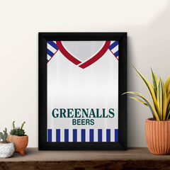 Personalised Huddersfield - 1987 Home Shirt - A4 Metal Sign Plaque - Frame Options Available