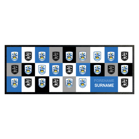 Personalised Huddersfield Town Bar Runner - Chequered