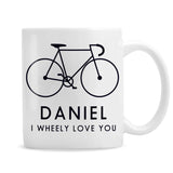 Personalised I Wheely Love You Bike Mug