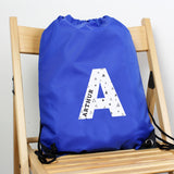 Personalised Initial Blue Kit Bag