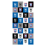 Personalised Ipswich Town Beach Towel - Chequered