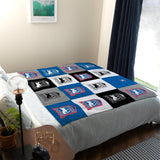 Personalised Ipswich Town Fleece Blanket - Chequered