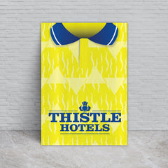 Personalised Leeds 1992 Home Shirt - A4 Metal Sign Plaque - Frame Options Available