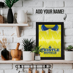 Personalised Leeds 1992 Home Shirt - A4 Metal Sign Plaque - Frame Options Available