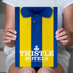 Personalised Leeds 1994 Away Shirt - A4 Metal Sign Plaque - Frame Options Available
