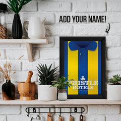 Personalised Leeds 1994 Away Shirt - A4 Metal Sign Plaque - Frame Options Available