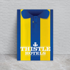 Personalised Leeds 1994 Away Shirt - A4 Metal Sign Plaque - Frame Options Available