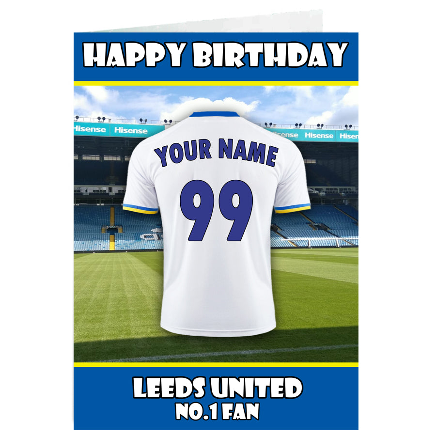 Personalised Leeds Birthday Card