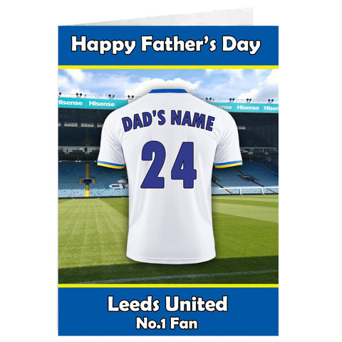 Personalised Leeds United Fathers Day Card