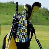 Personalised Leeds United Golf Towel - Chequered