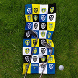 Personalised Leeds United Golf Towel - Chequered