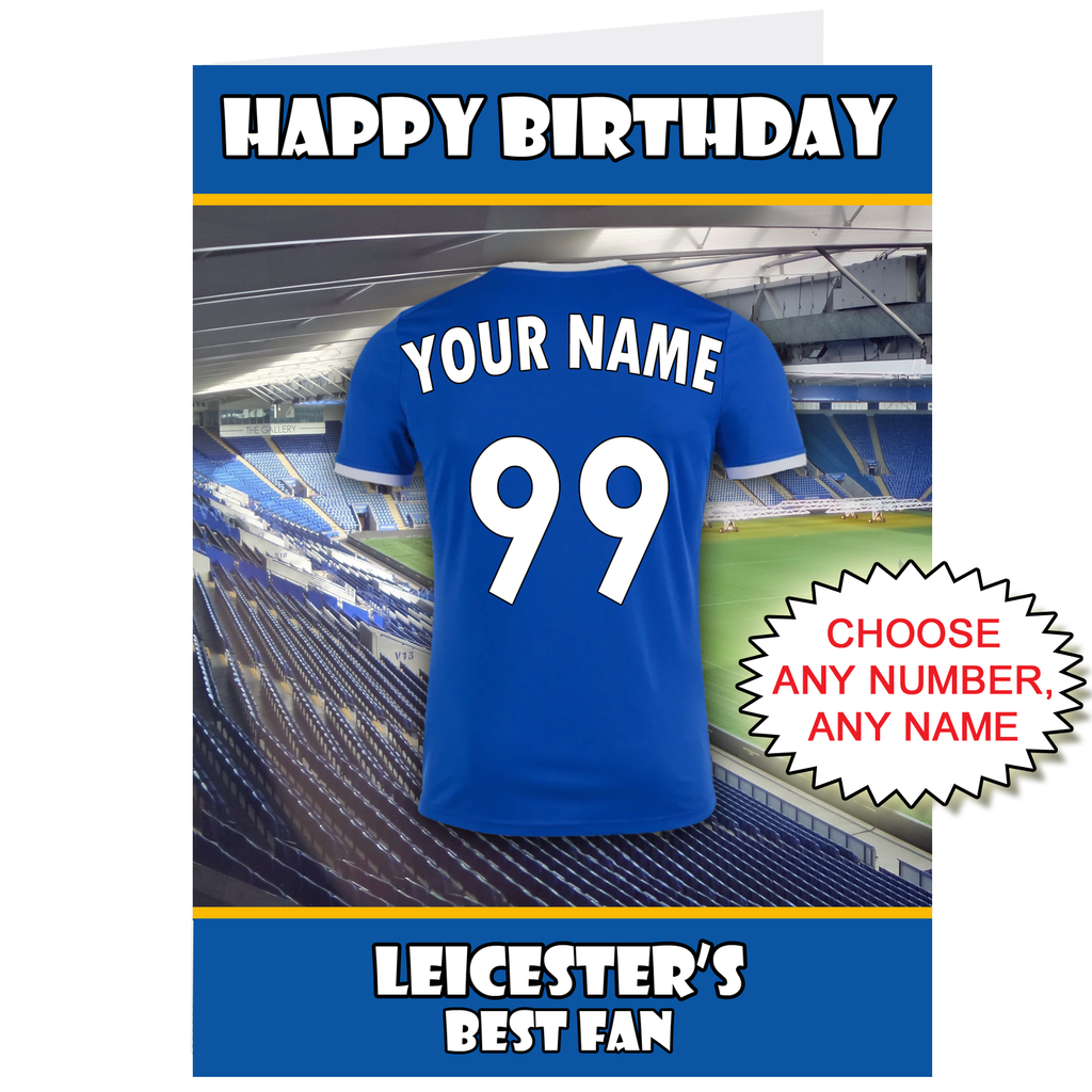 Personalised Leicester Birthday Card