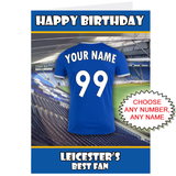 Personalised Leicester Birthday Card