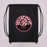 Personalised Leopard Print Black Kit Bag