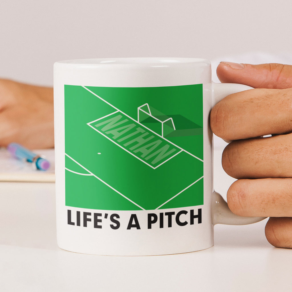 Personalised Life's A Pitch Mug