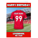 Personalised Liverpool Birthday Card