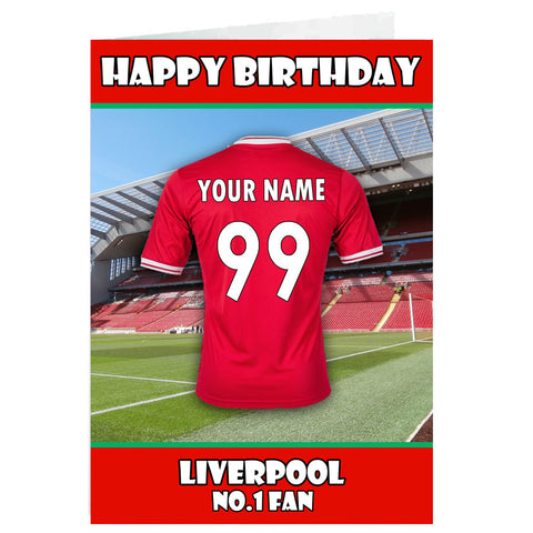 Personalised Liverpool Birthday Card