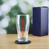 Personalised Liverpool FC Pint Glass. Gift Boxed