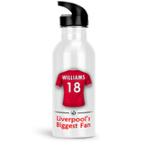 Personalised Liverpool Gym Fitness Bottle 600ml With Straw