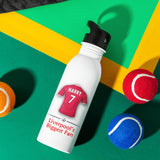 Personalised Liverpool Gym Fitness Bottle 600ml With Straw