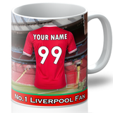 Personalised Liverpool Mug - Shirt And Message Cup